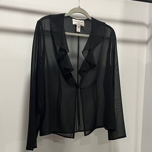 Evan Picone Black and Gray Dress